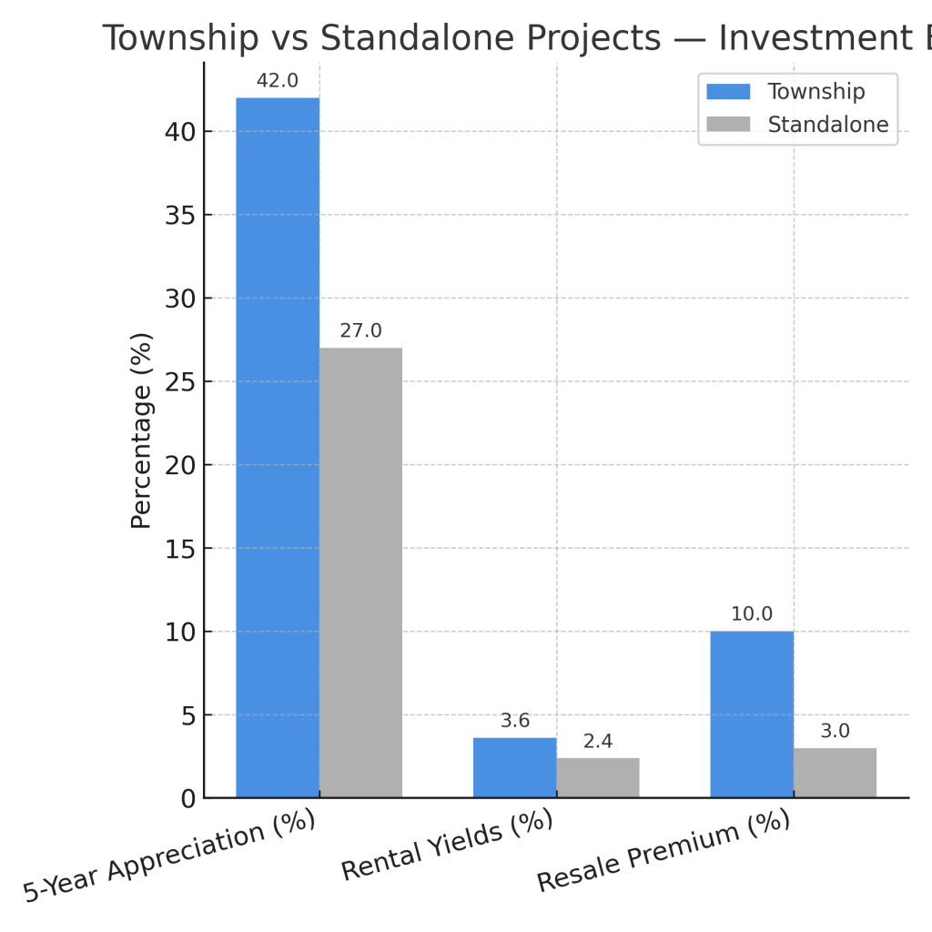 township vs standalone chart township vs standalone chart